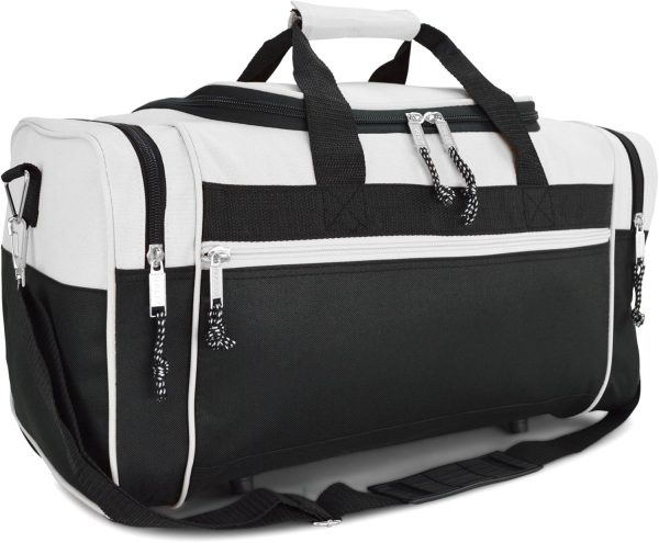 21" Sports Duffle Bag Gym Travel Pack in White